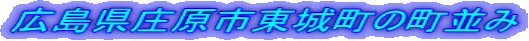 広島県庄原市東城町の町並み 