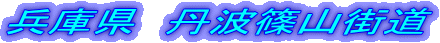 兵庫県　丹波篠山街道 